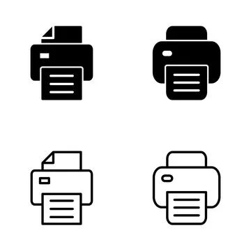 Print icon vector. printer sign and symbol 库存插图