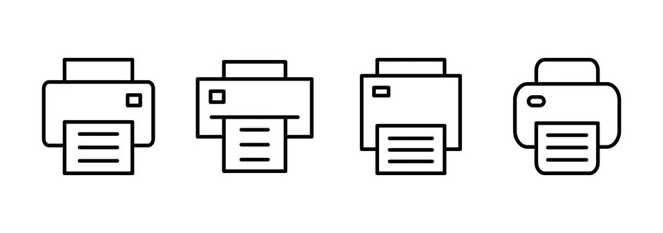 Print icon vector. printer sign and symbol Stock Illustration
