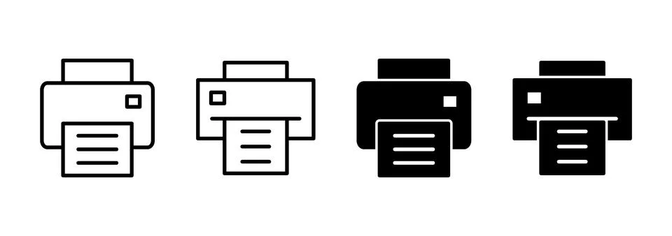 Print icon vector. printer sign and symbol Stock Illustration
