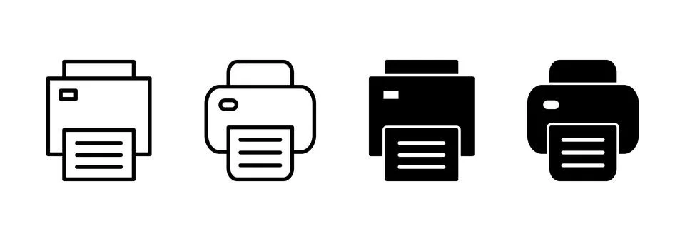 Print icon vector. printer sign and symbol Stock Illustration