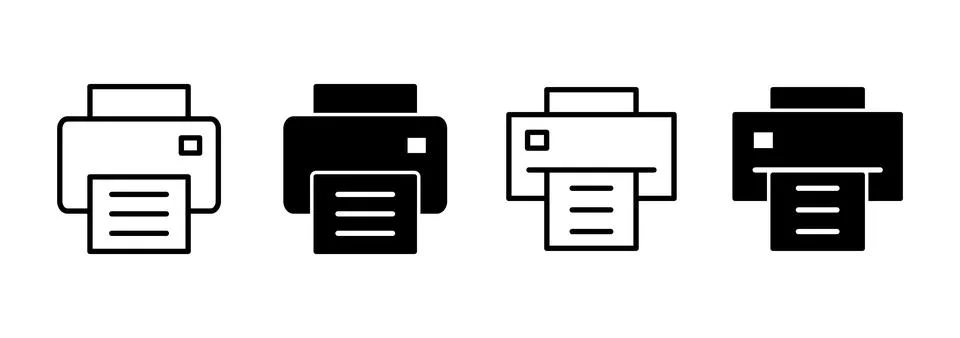 Print icon vector. printer sign and symbol Illustrazione stock