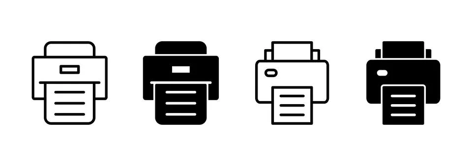 Print icon vector. printer sign and symbol Stock Illustration