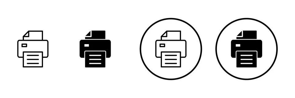Print icon vector. printer sign and symbol Stock Illustration