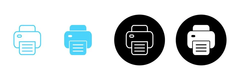 Print icon vector. printer sign and symbol Ilustração Stock