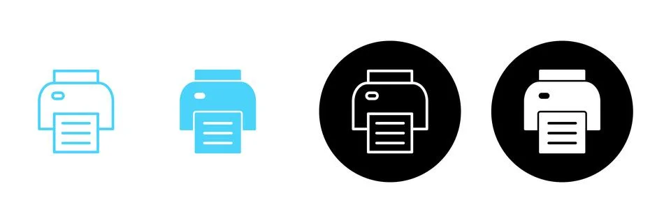 Print icon vector. printer sign and symbol Stock Illustration