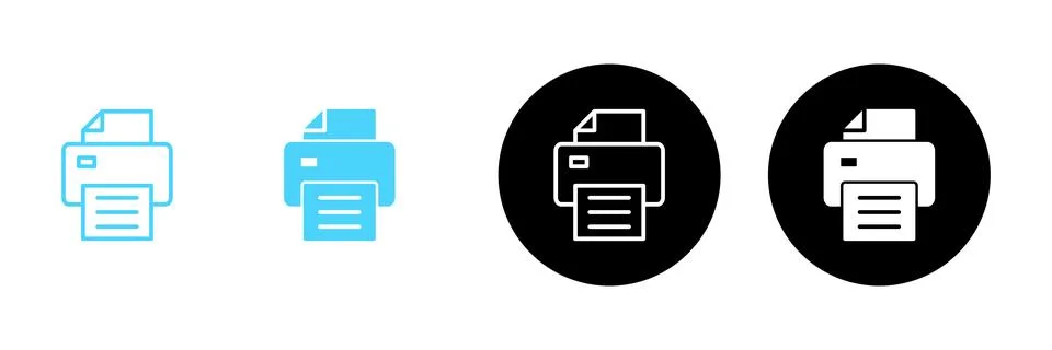 Print icon vector. printer sign and symbol 库存插图