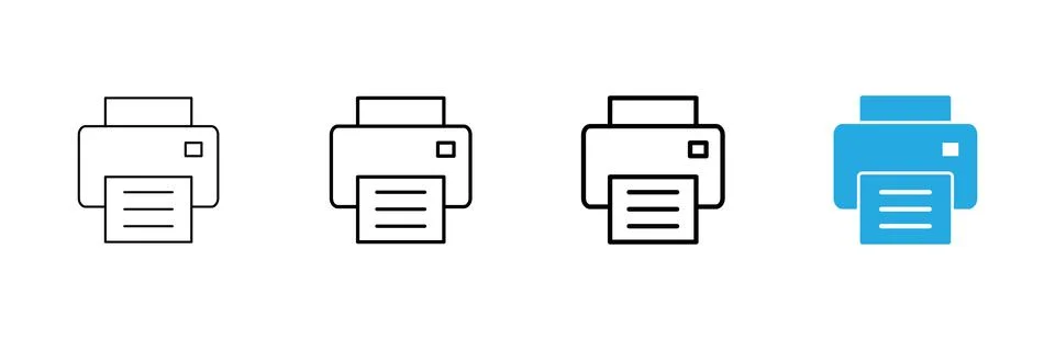 Print icon vector. printer sign and symbol Stock Illustration