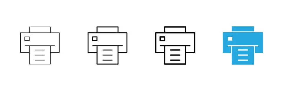 Print icon vector. printer sign and symbol Stock Illustration