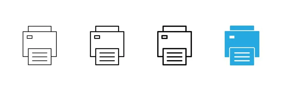 Print icon vector. printer sign and symbol Stock Illustration