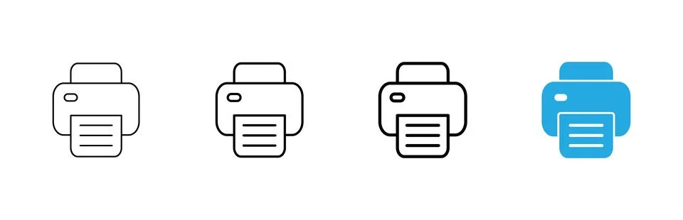 Print icon vector. printer sign and symbol Stock Illustration