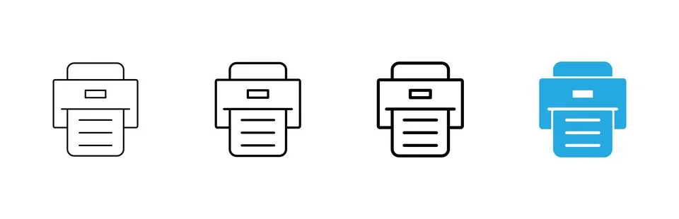 Print icon vector. printer sign and symbol Ilustración de archivo
