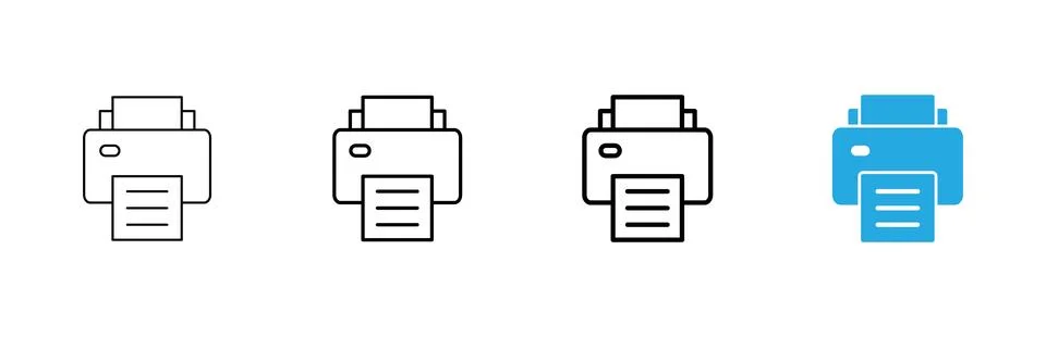 Print icon vector. printer sign and symbol Stock Illustration