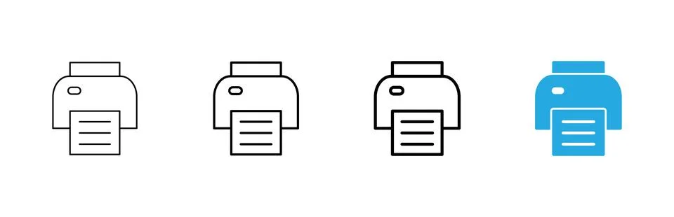 Print icon vector. printer sign and symbol Stock Illustration