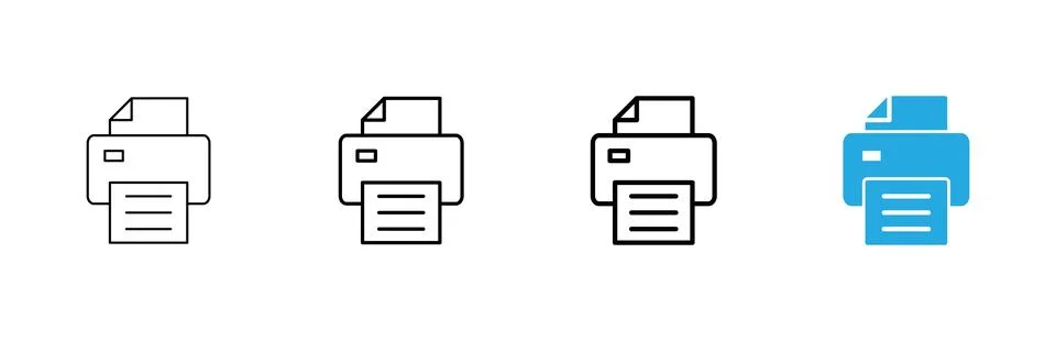 Print icon vector. printer sign and symbol Stock Illustration