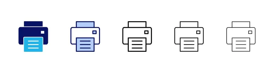 Print icon vector. printer sign and symbol Stock Illustration