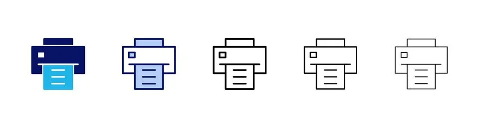 Print icon vector. printer sign and symbol Stock Illustration