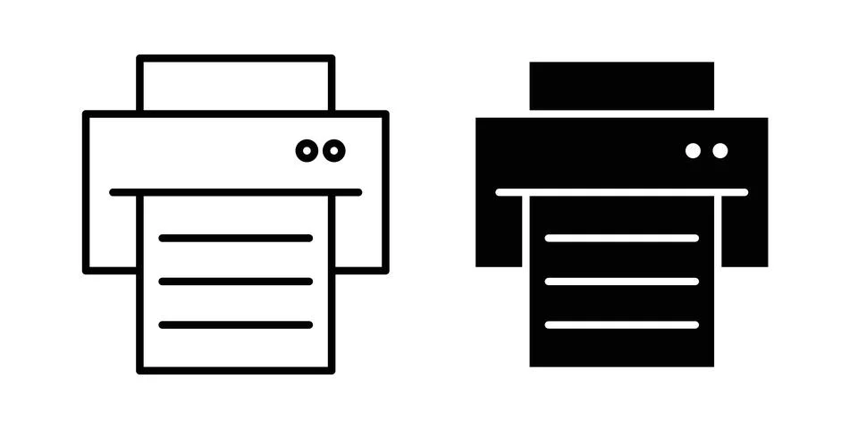 Print icon vector symbol graphics Stock Illustration