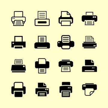 Print icons Stock Illustration