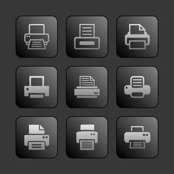 Print icons Stock Illustration