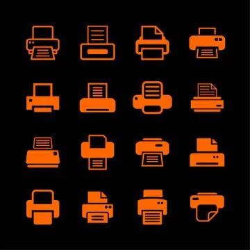 Print icons Stock Illustration