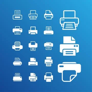 Print icons Stock Illustration