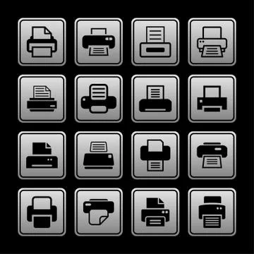 Print icons Stock Illustration