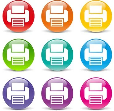 Print icons Illustrazione stock
