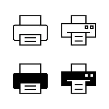 Print icons vector. printer sign and symbol 스톡 일러스트