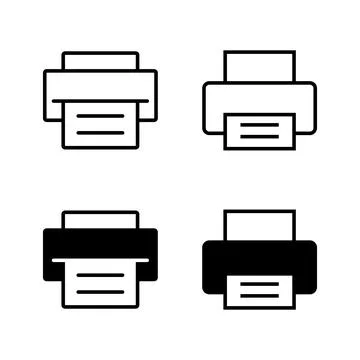 Print icons vector. printer sign and symbol 스톡 일러스트