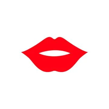 Print of lips kiss vector background Stock Illustration
