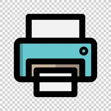 Print machine flat icon. devices for offices, students and workers.  Stock Illustration