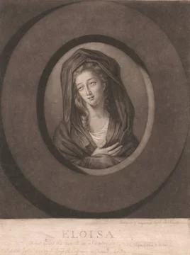 Print made by John Raphael Smith, 1752 1812, British, Eloisa, 1777. Mezzot... Stock Photos