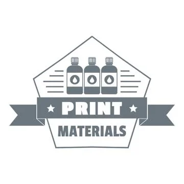 Print materials logo, simple style 스톡 일러스트