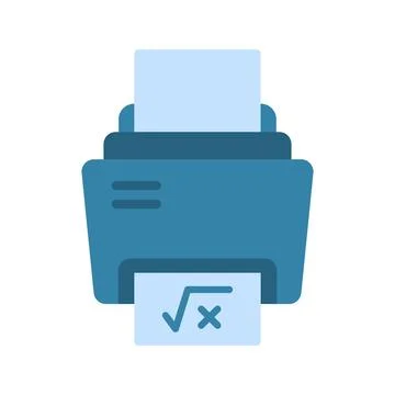 Print Math Sheet icon vector image. 스톡 일러스트