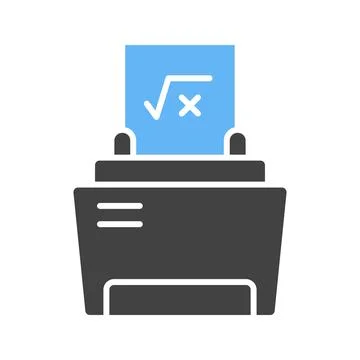 Print Math Sheet icon vector image. Stock Illustration