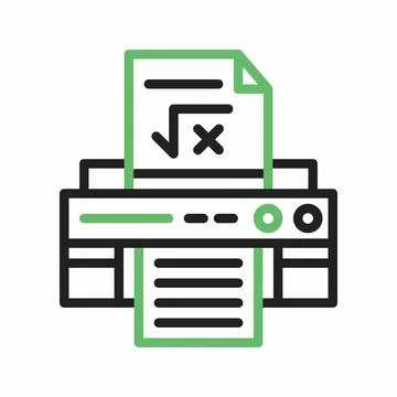 Print Math Sheet icon vector image. イラスト素材