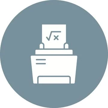 Print Math Sheet icon vector image. Illustrazione stock