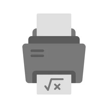 Print Math Sheet icon vector image. 库存插图