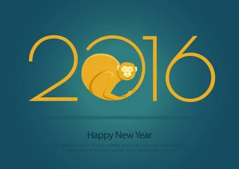 Print for monkey  2016 Stock Illustration
