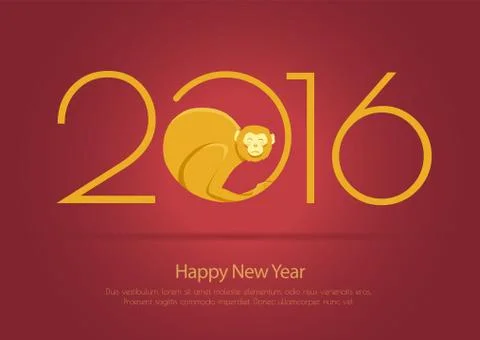 Print for monkey  2016 Stock Illustration