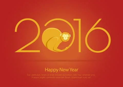 Print for monkey  2016 Stock Illustration