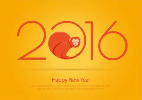 Print for monkey  2016 Stock Illustration