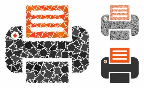 Print Mosaic Icon of Trembly Elements イラスト素材