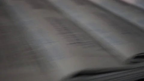 Print the newspaper from a short distance. Stock Footage 82285152