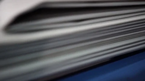 Print the newspaper from a short distance. Stock Footage 82285477