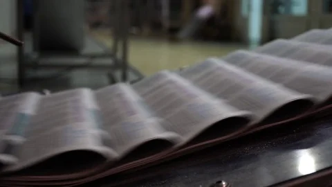 Print the newspaper from a short distance. Stock Footage 82285582