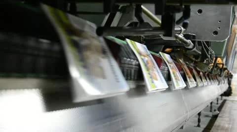 Print offset magazine Stock Footage