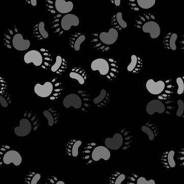 Print the paws of the bear. Stock Illustration