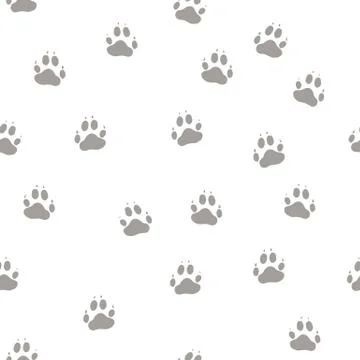 Print the paws of the wolf. Stock Illustration