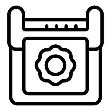 Print plotter icon outline vector. Printer machine Illustrazione stock